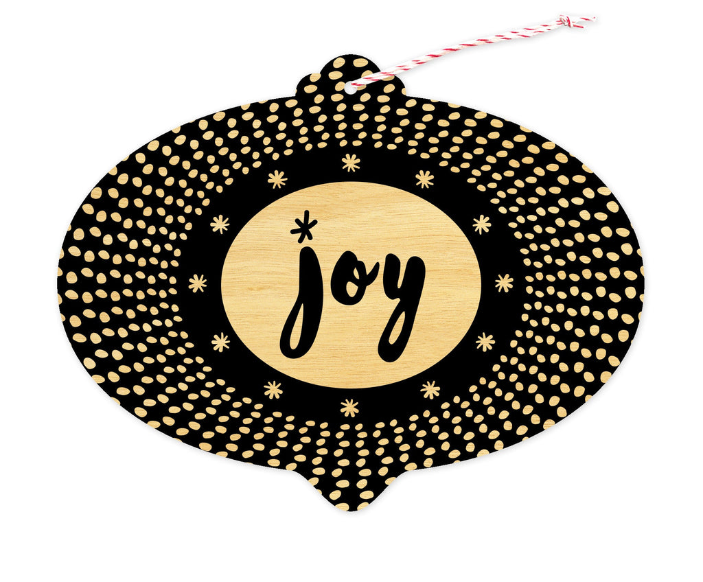 Burst of Joy Custom Holiday Ornament Card - Wood or Paper
