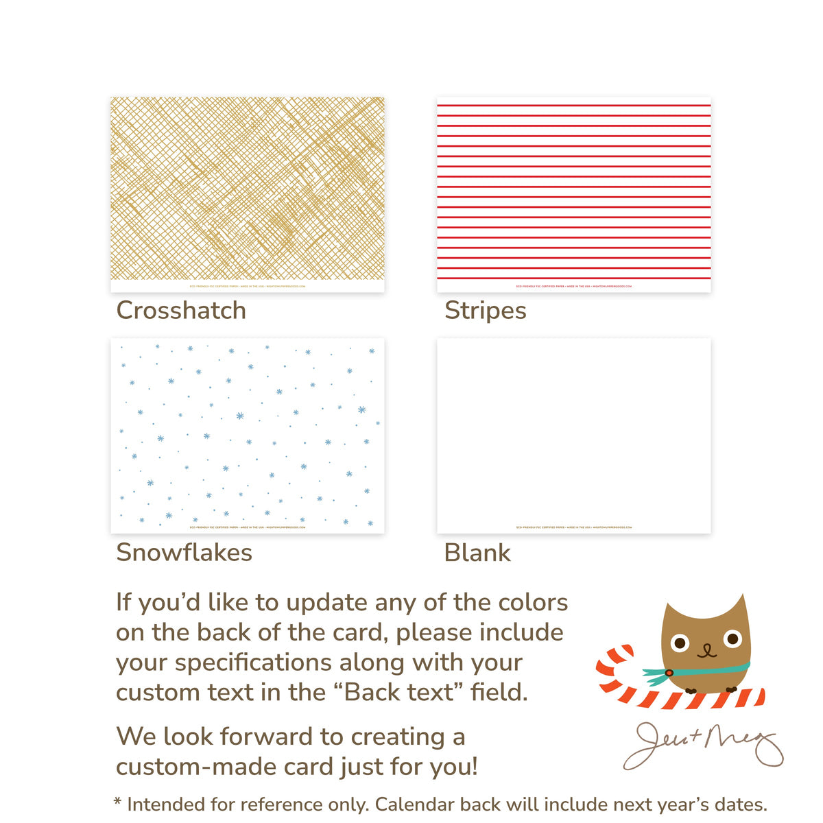 Evergreen Border Custom Holiday Card - Wood or Paper