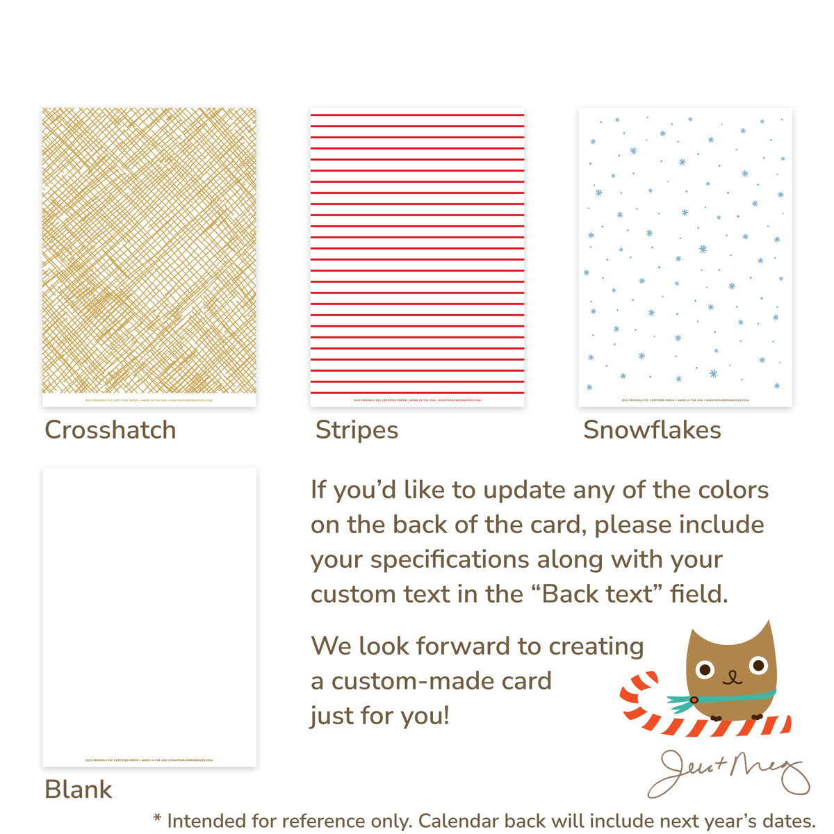Fun & Festive Custom Holiday Card - Wood or Paper