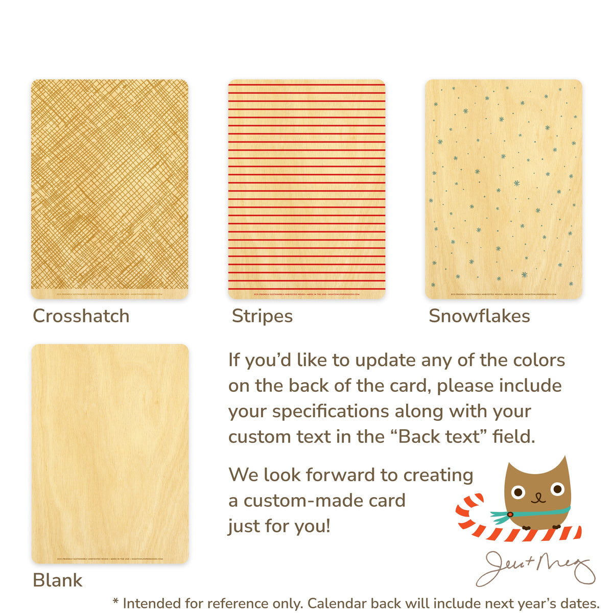 Fun & Festive Custom Holiday Card - Wood or Paper