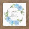 Hydrangea Scripture Wall Art (Lamentations 3:22-23) Faithful Mercies Decor (SB303)